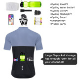 Men's Quick Dry Cycling Jersey Shirts with 3 Rear Pockets-CS2011