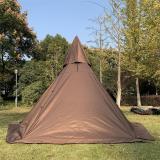 Hot Tent Camping Tipi With Stove Jack For 1-2 Person 4 Season 2 Doors 5 Sides