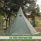 Camping Hot Tent Tipi With Stove Jack For 2-4 Person 4 Season 2 Doors 6 Sides