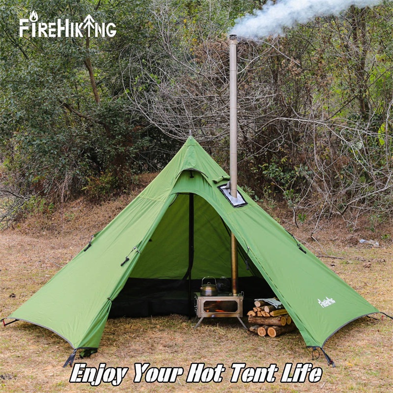 fire hiking solo hot tent