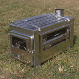 Camping Tent Wood Stove Portable 304 Stainless Steel With View Glass