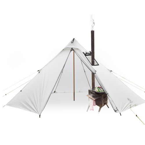 20D Silicon-coated Nylon Camping Tipi Tent With Stove Jack