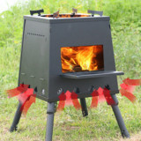 Outdoor BBQ Wood Stove For Car Camping Detachable and Portable