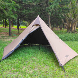 Bushtain Camping Tent Waterproof & UV Absorbing Teepee Tent for 3-5 People (Khaki)