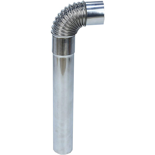 HTgears Wood Stove Pipe Flue Extension Stainless Steel Chimney,Diameter 2.36inch,4 Straight with 1 Elbow