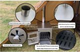 Solowilder Portable Tent Stove Stainless Steel Camping Wood Stove for Hot Tent&Rv丨Heating and Cooking