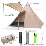 KAZOO Family Camping Tent Large Waterproof Tipi Tents 8 Person Room Teepee Tent Instant Setup Double Layer