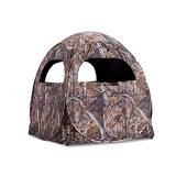 Guide Gear Deluxe Pop-Up Hunting Ground Blind, 1-2 Person Tent, Hunting Gear, Equipment, and Accessories, 4-Panel Spring Steel