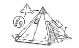 Waterproof Adult Camping Tipi Indian Teepee Pyramid Tent with Stove Hole