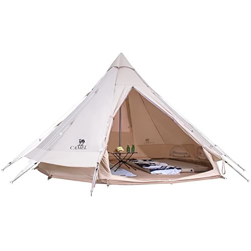 CAMEL CROWN 4/5 Person Canvas Bell Tent w/Stove Jack Luxury 4 Season Tent  Waterproof