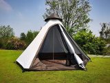 Portable Double Layers Waterproof Breathable Family Camping Indian Teepee Tent for 4 Person