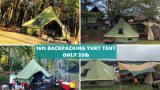 DANCHEL OUTDOOR Lightweight Bell Tent, Easy Set Up Military Yurt Tent for 8 Person Family Camping Backpacking