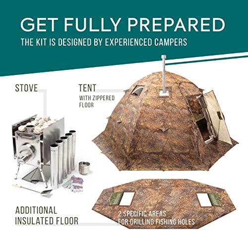 特別価格Russian-Bear Hot Tent with Stove Jack - Camping Hunting Ice Fishing  Outfitt好評販売中 - dypamak.org