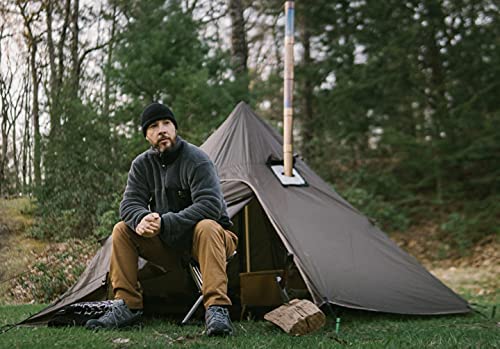 OneTigris Iron Wall Stove Tent, Lightweight Teepee Camping Tent with  Removable Inner Mesh, 20D SIL-Nylon 1-3 Persons for Backpacking Hiking  Fishing Canoeing Travel Winter Camping
