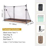OneTigris Mesh Tent with 3000 Waterproof Bathtub Floor, Ultralight 1 Person Tent for Camping Backpacking Hiking Traveling Fishing Patio