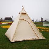 Dream House Three-Season Cotton Canvas Camping Pyramid Tent for 2~3 Person