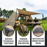 OneTigris Solo Homestead Camping Tent Shelter with 4 Poles Waterproof Bushcraft