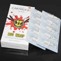 20PCS White BIGWASP Needles Cartridge With Membrane Safety Cartridge Tattoo Needles Tube Supply
