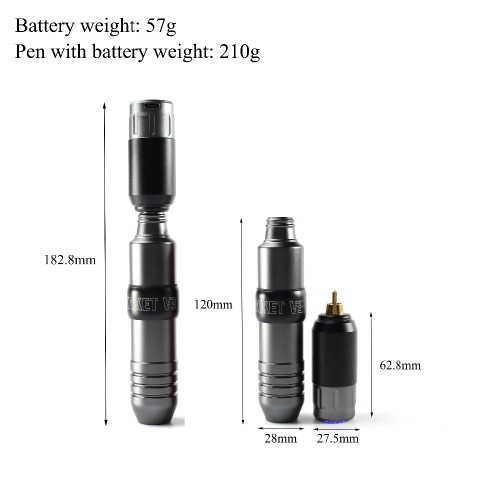 New Rechargeable Wireless Rocket Tattoo Battery Power RCA Connector For Tattoo Machine Pen Supply