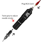 One Professional Quiet Motor Permanent Makeup Rotary Tattoo Machine Pen With Free RCA Cord Supply