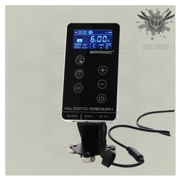 One Premium Quality HUMMINGBIRD BRONC 3A Tattoo Machine Pen Power Supply With Touch Screen Digital LCD Display