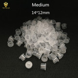 Disposable Small / Middle / Large Ink Pigment Caps With Bottom 1000PCS Base Plastic Tattoo Makeup Ink Cups Accessories Supply