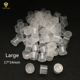 Disposable Small / Middle / Large Ink Pigment Caps With Bottom 1000PCS Base Plastic Tattoo Makeup Ink Cups Accessories Supply