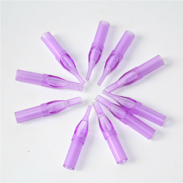 Box Of 50PCS Purple Disposable Tattoo Sterile Tips Nozzles For Permanent Makeup Tattoo Tools Supply