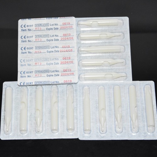 Box Of 50PCS White Disposable Tattoo Sterile Tips Nozzles For Permanent Makeup Tattoo Tools Supply