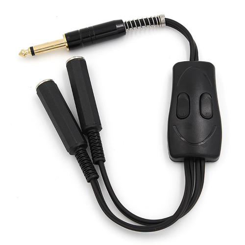 Black Tattoo Dual Interface Adapter Conversion Cable For Tattoo RCA Clip Cord Power Accessories Supply