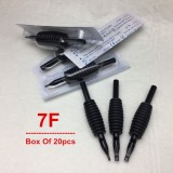 20PCS 25mm Black Disposable Tattoo Grip With Tips Tube For Permanent Makeup Tattoo Machine Gun Tools Equipment Supply