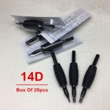 20PCS 25mm Black Disposable Tattoo Grip With Tips Tube For Permanent Makeup Tattoo Machine Gun Tools Equipment Supply
