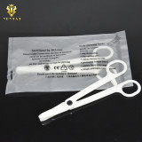 One Disposable Body Piercing Plier Plastic Clamp Body Ear Lip Navel Nose Tongue Eyebrow Piercing Forcep Tool Supply