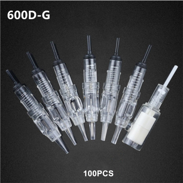 100PCS 600D-G 1/2/3/5/7/9RL RS F RM Disposable Sterilized Permanent Makeup Cartridge Needles Tips For Eyebrow Lip Tattoo Supply