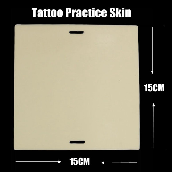 One High Quality Blank Tattoo Practice Skin Thick 15 x 15cm Fake Imitation Skin Leather Tattoo Accessories Supply