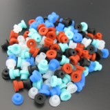 100 × Silicone Half Grommets (Top Hats) For Tattoo Machine Needles Parts Supply