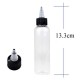 10PCS 60ml 2OZ White Twist Cap Empty Plastic Tattoo Ink Pigment Clear PET Bottle Supply