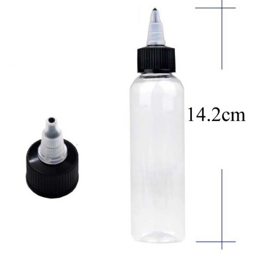 10PCS 90ml 3OZ Twist Cap Empty Plastic Tattoo Ink Pigment Clear PET Bottle Supply