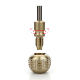 One 30/35mm Auto-Lock Copper Tattoo Machine Grip With Back Stem & Set Screws For Permanent Tattoo Handles Supply