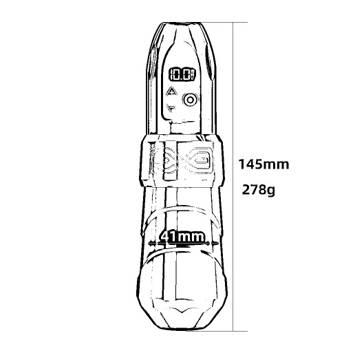 1950mAh Portable Wireless Battery Strong Coreless Motor LED Digital Display Tattoo Pen