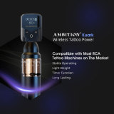Ambition Wireless Tattoo Battery Power Supply RCA Interface 1600mA Portable LCD Display