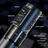Ambition Mars Professional Wireless Tattoo Machine 1800mAh Battery Pen With Adjustable Stroke 2.0-4.0mm