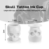 200PCS Disposable Skull Tattoo Ink Cups With Stable Base Supply