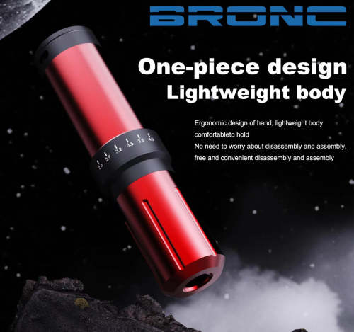BRONC V12 Adjustable Stroke Wireless Tattoo Pen Machine Supply