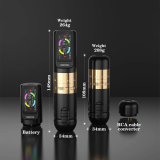 Ambition Seher Wireless Tattoo Machine Pen W 2.2-4.2mm Adjustable Stroke 2400mAh Touching Screen Battery