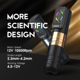 Ambition Seher Wireless Tattoo Machine Pen W 2.2-4.2mm Adjustable Stroke 2400mAh Touching Screen Battery