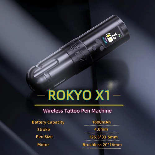 ROKYO X1 Wireless Tattoo Pen Machine Pack