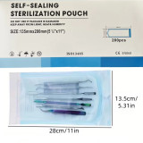 200pcs Manicure Sterilization Bags: Made of Medical-Grade CPP/PET Film, Suitable for Dentistry and Nail Care