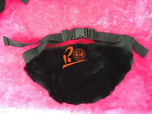 Customized Any Letter and Color Rex Rabbit Fur Fanny Packs