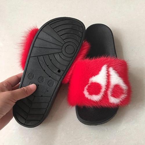 BLMC Customized Mink Fur Slides Slippers